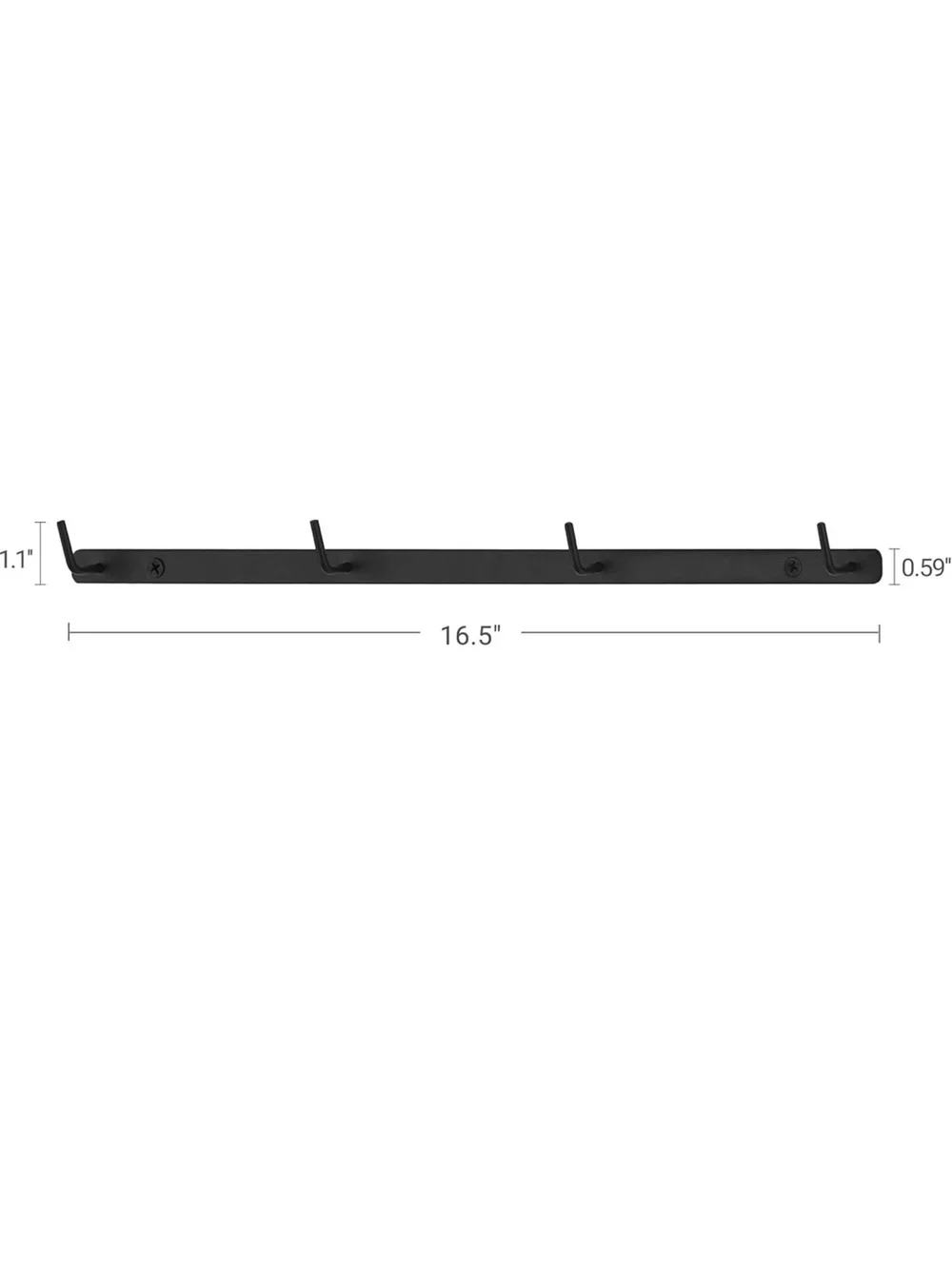 2x black wall hooks